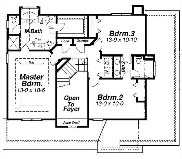 Second Floor image of FOXGLOVE House Plan